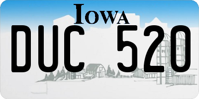 IA license plate DUC520