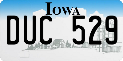 IA license plate DUC529