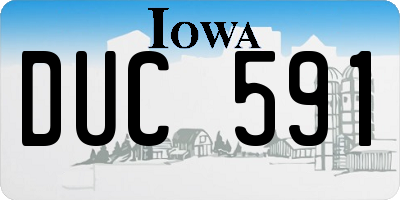 IA license plate DUC591
