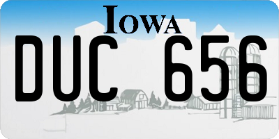 IA license plate DUC656