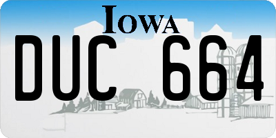 IA license plate DUC664