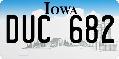 IA license plate DUC682