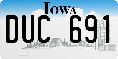 IA license plate DUC691