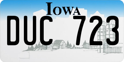 IA license plate DUC723