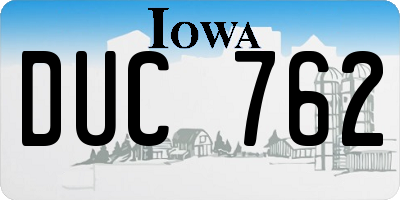 IA license plate DUC762