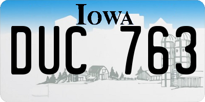 IA license plate DUC763