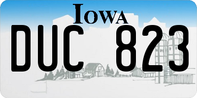 IA license plate DUC823
