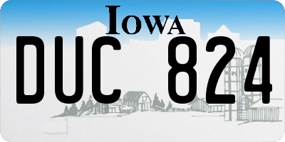 IA license plate DUC824