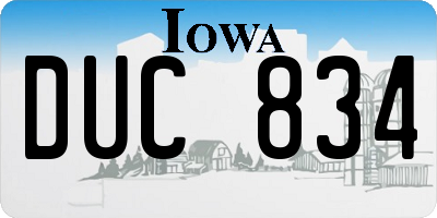 IA license plate DUC834