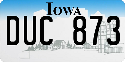IA license plate DUC873