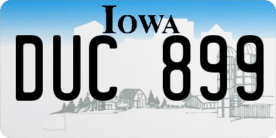 IA license plate DUC899