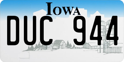 IA license plate DUC944