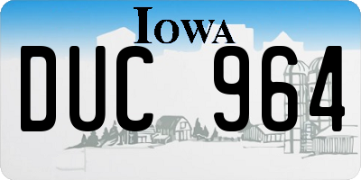 IA license plate DUC964