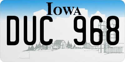IA license plate DUC968