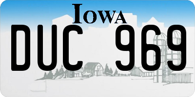 IA license plate DUC969