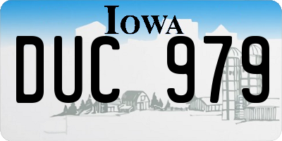 IA license plate DUC979