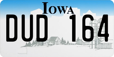 IA license plate DUD164