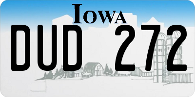 IA license plate DUD272