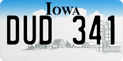 IA license plate DUD341
