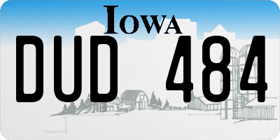 IA license plate DUD484