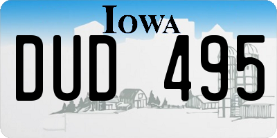 IA license plate DUD495