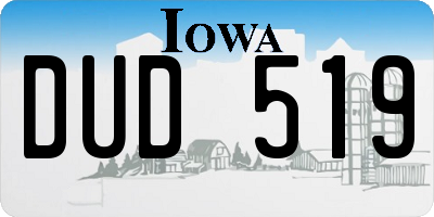 IA license plate DUD519