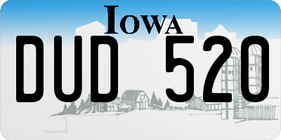 IA license plate DUD520