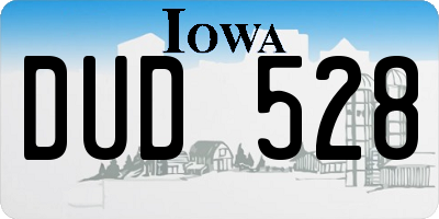 IA license plate DUD528