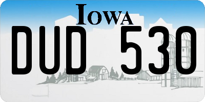 IA license plate DUD530