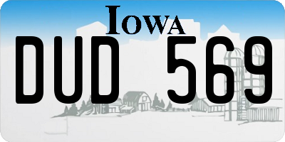 IA license plate DUD569
