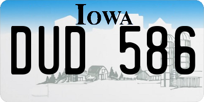 IA license plate DUD586
