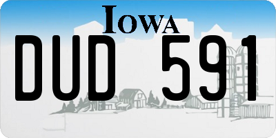 IA license plate DUD591