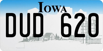 IA license plate DUD620