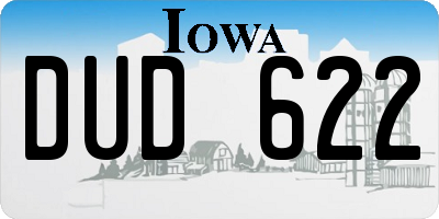 IA license plate DUD622