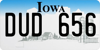 IA license plate DUD656