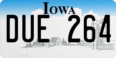 IA license plate DUE264