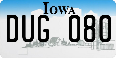 IA license plate DUG080