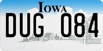 IA license plate DUG084