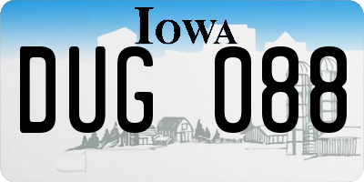 IA license plate DUG088