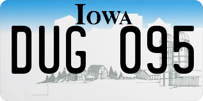 IA license plate DUG095