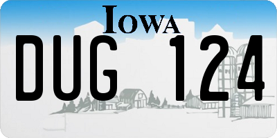 IA license plate DUG124