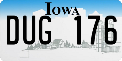 IA license plate DUG176