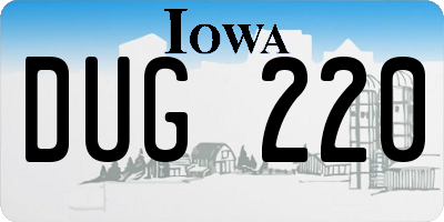 IA license plate DUG220