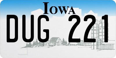 IA license plate DUG221