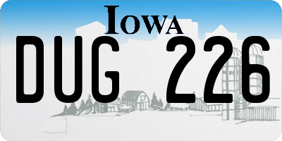 IA license plate DUG226