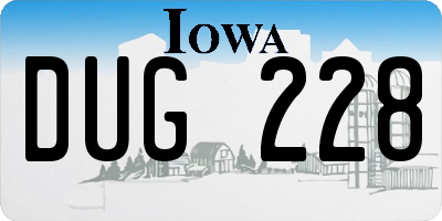 IA license plate DUG228