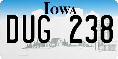 IA license plate DUG238
