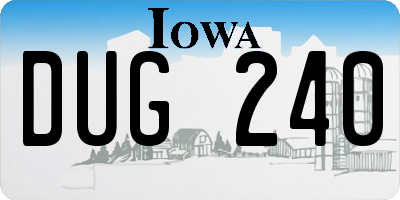 IA license plate DUG240