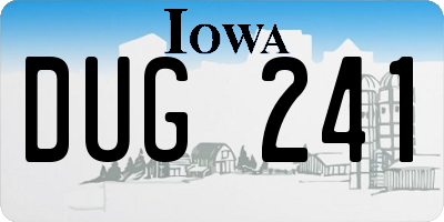 IA license plate DUG241
