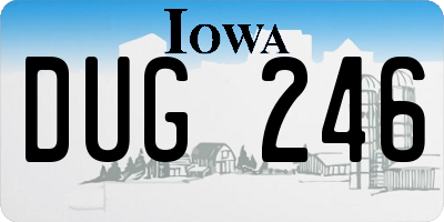 IA license plate DUG246